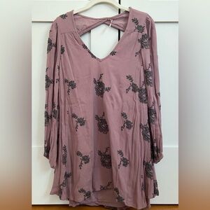Free People Tunic Top in Dusty Pink